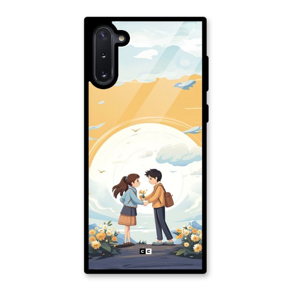 Teenage Anime Couple Glass Back Case for Galaxy Note 10