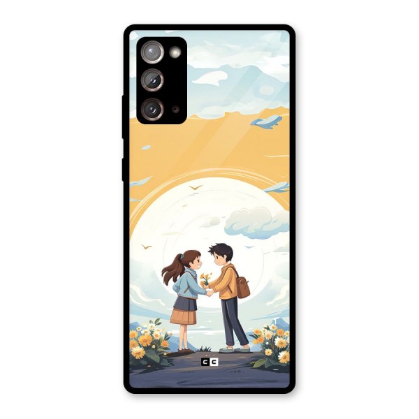 Teenage Anime Couple Glass Back Case for Galaxy Note 20