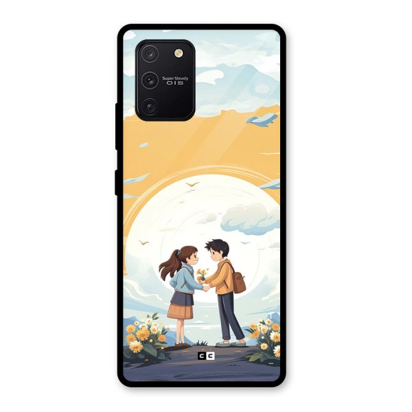 Teenage Anime Couple Glass Back Case for Galaxy S10 Lite