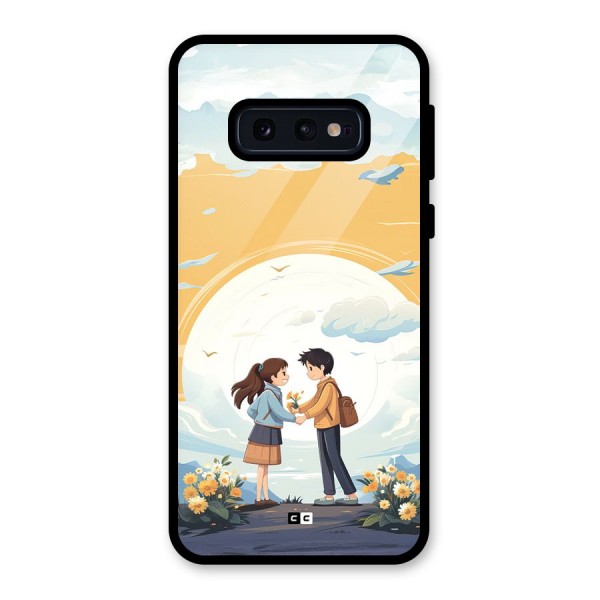 Teenage Anime Couple Glass Back Case for Galaxy S10e