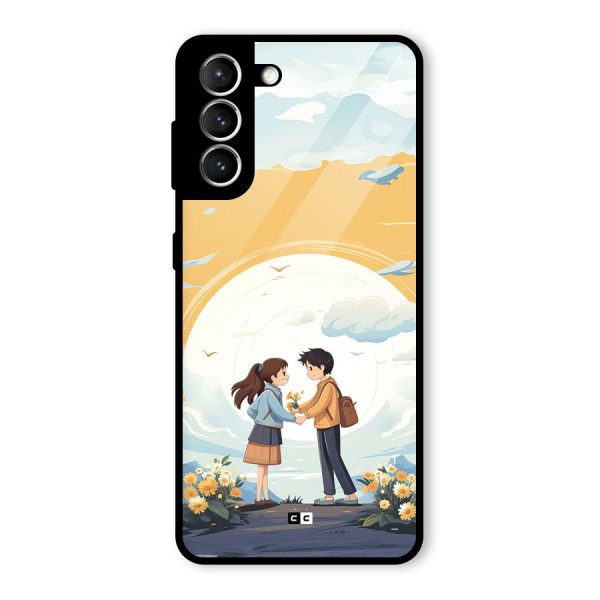 Teenage Anime Couple Glass Back Case for Galaxy S21 5G
