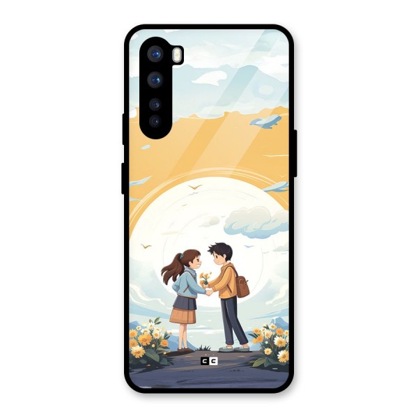 Teenage Anime Couple Glass Back Case for OnePlus Nord