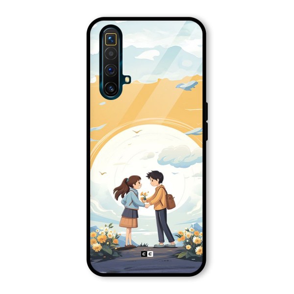 Teenage Anime Couple Glass Back Case for Realme X3 SuperZoom