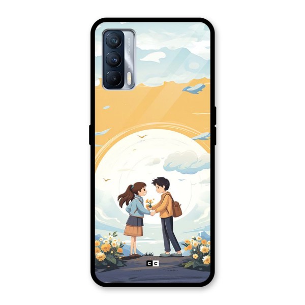 Teenage Anime Couple Glass Back Case for Realme X7