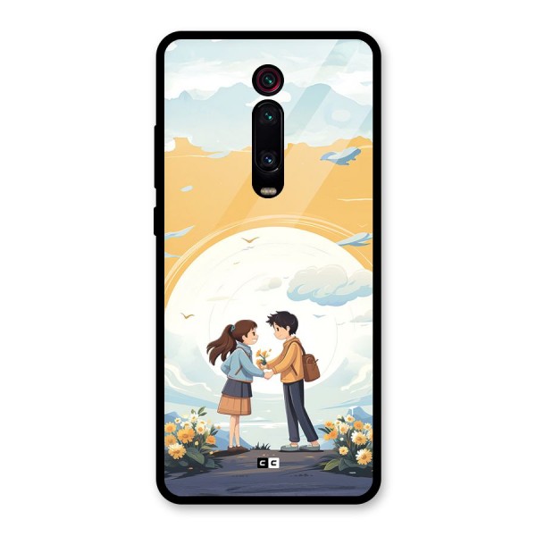 Teenage Anime Couple Glass Back Case for Redmi K20