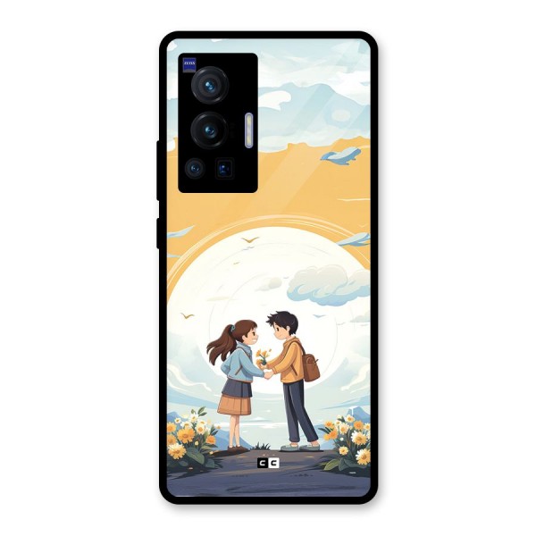 Teenage Anime Couple Glass Back Case for Vivo X70 Pro