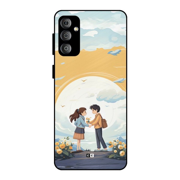 Teenage Anime Couple Metal Back Case for Galaxy F23