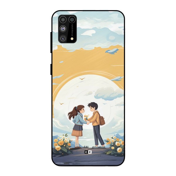 Teenage Anime Couple Metal Back Case for Galaxy F41