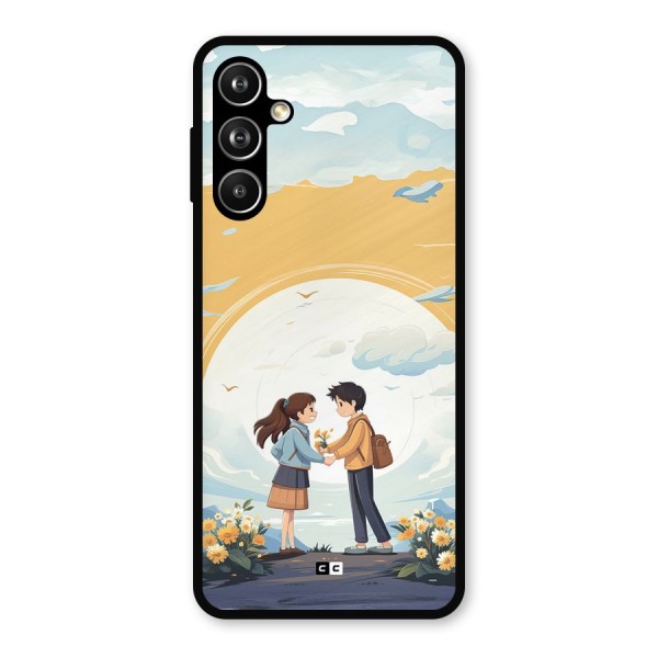 Teenage Anime Couple Metal Back Case for Galaxy F54