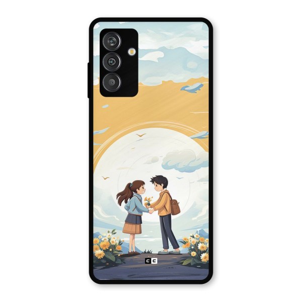 Teenage Anime Couple Metal Back Case for Galaxy M14 5G