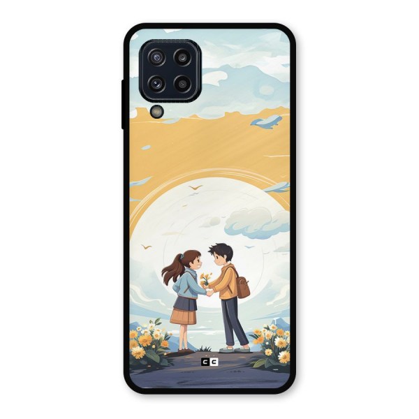 Teenage Anime Couple Metal Back Case for Galaxy M32