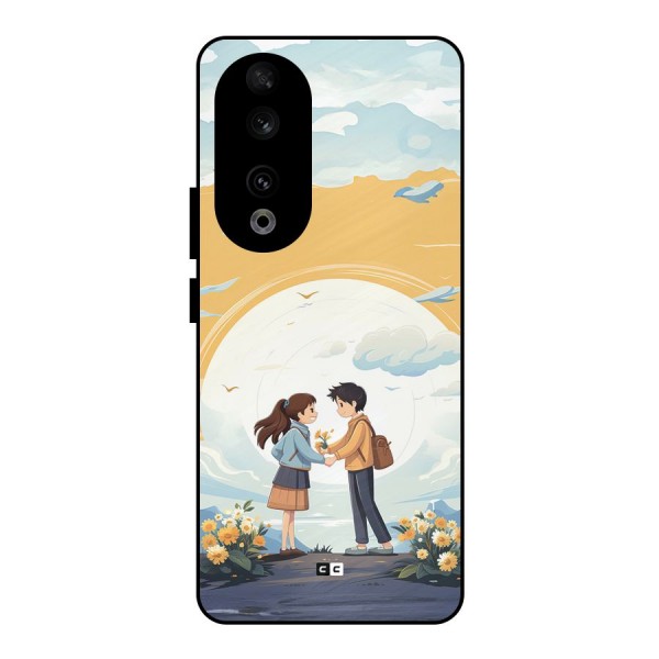 Teenage Anime Couple Metal Back Case for Honor 90