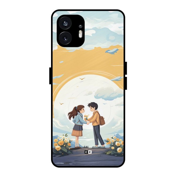 Teenage Anime Couple Metal Back Case for Nothing Phone 2