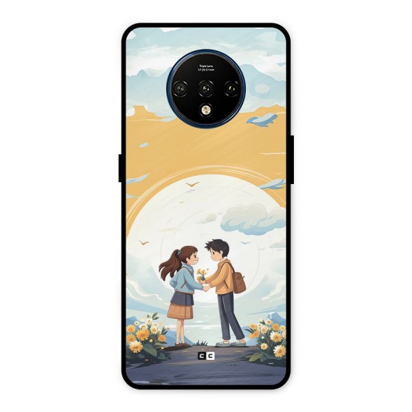 Teenage Anime Couple Metal Back Case for OnePlus 7T