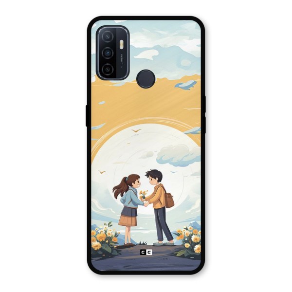 Teenage Anime Couple Metal Back Case for Oppo A53