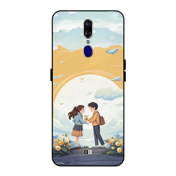 Teenage Anime Couple Metal Back Case for Oppo F11