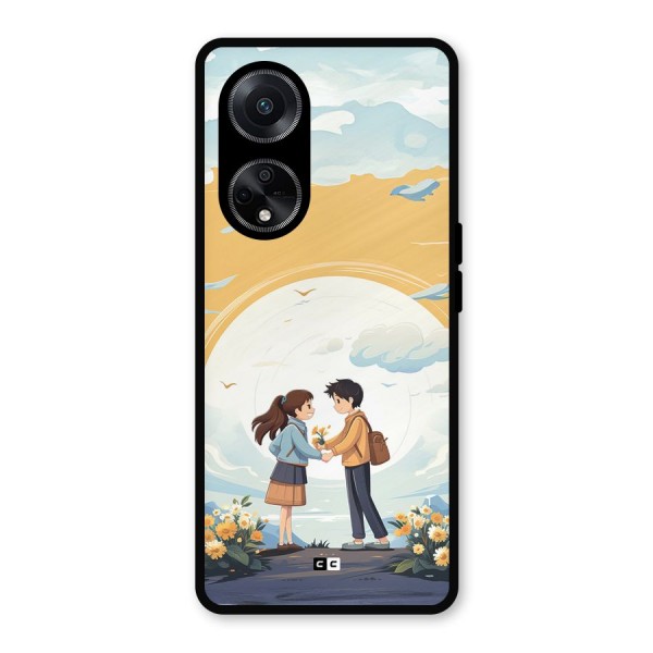 Teenage Anime Couple Metal Back Case for Oppo F23