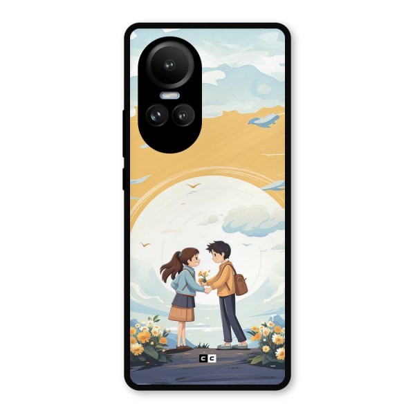 Teenage Anime Couple Metal Back Case for Oppo Reno10 Pro