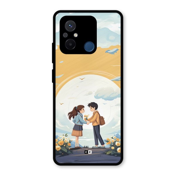 Teenage Anime Couple Metal Back Case for Poco C55