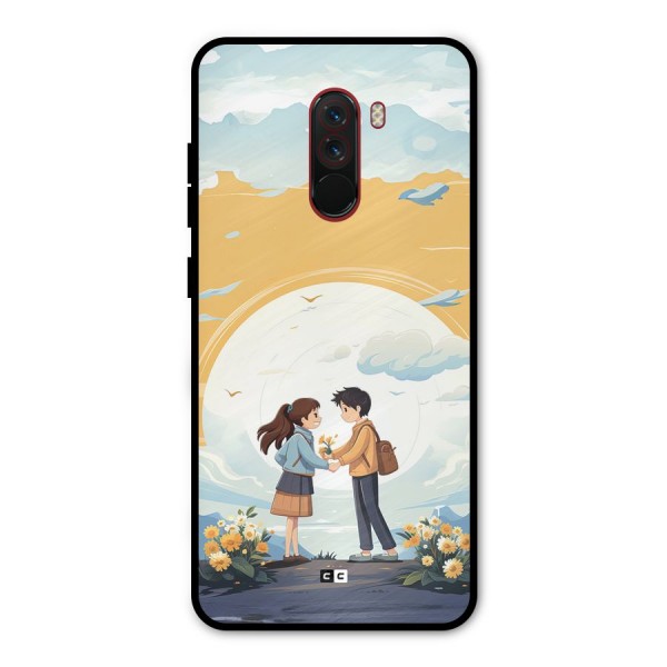 Teenage Anime Couple Metal Back Case for Poco F1