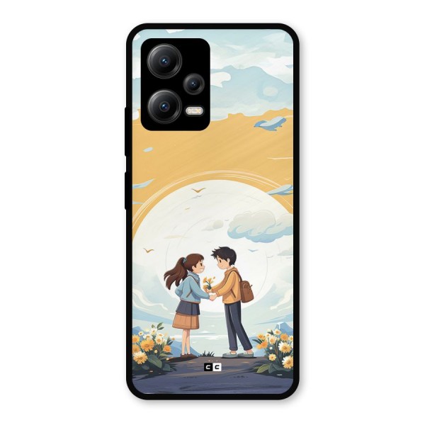 Teenage Anime Couple Metal Back Case for Poco X5