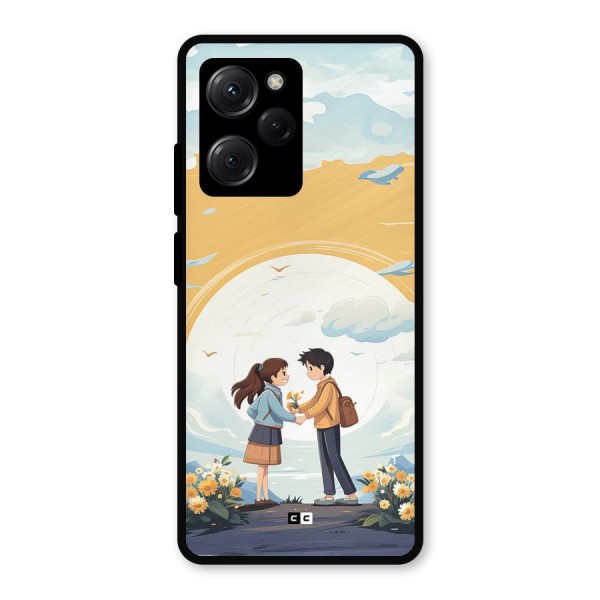 Teenage Anime Couple Metal Back Case for Poco X5 Pro