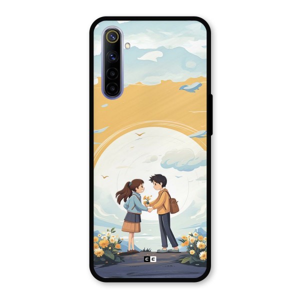 Teenage Anime Couple Metal Back Case for Realme 6i