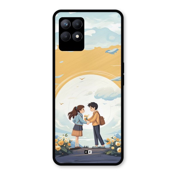 Teenage Anime Couple Metal Back Case for Realme 8i