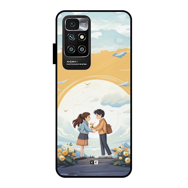 Teenage Anime Couple Metal Back Case for Redmi 10 Prime