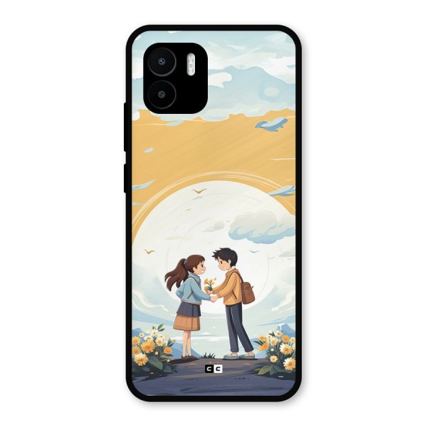 Teenage Anime Couple Metal Back Case for Redmi A1