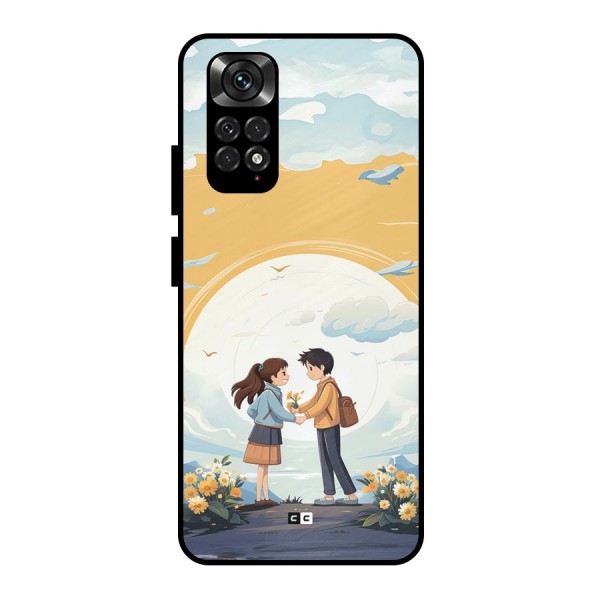 Teenage Anime Couple Metal Back Case for Redmi Note 11 Pro
