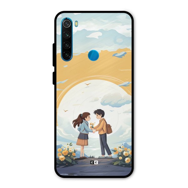 Teenage Anime Couple Metal Back Case for Redmi Note 8