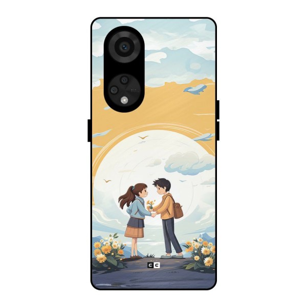 Teenage Anime Couple Metal Back Case for Reno8 T 5G