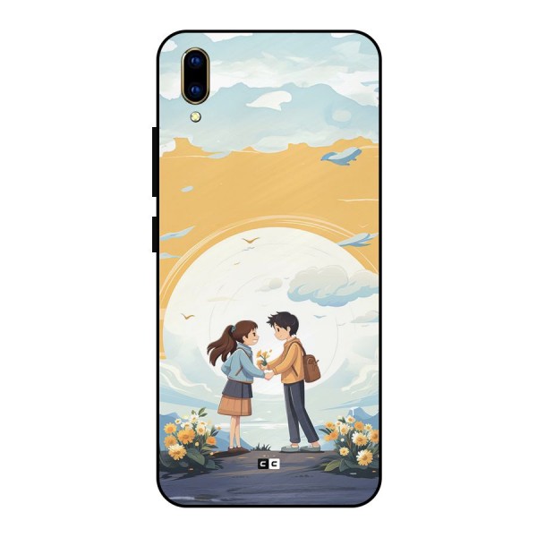 Teenage Anime Couple Metal Back Case for Vivo V11 Pro