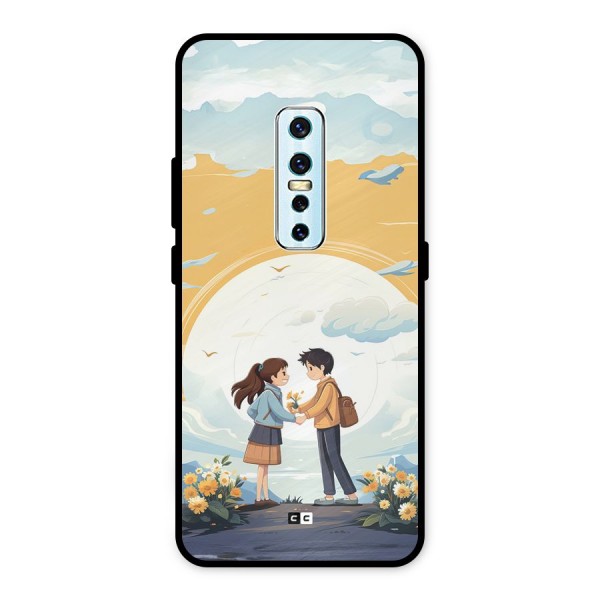 Teenage Anime Couple Metal Back Case for Vivo V17 Pro