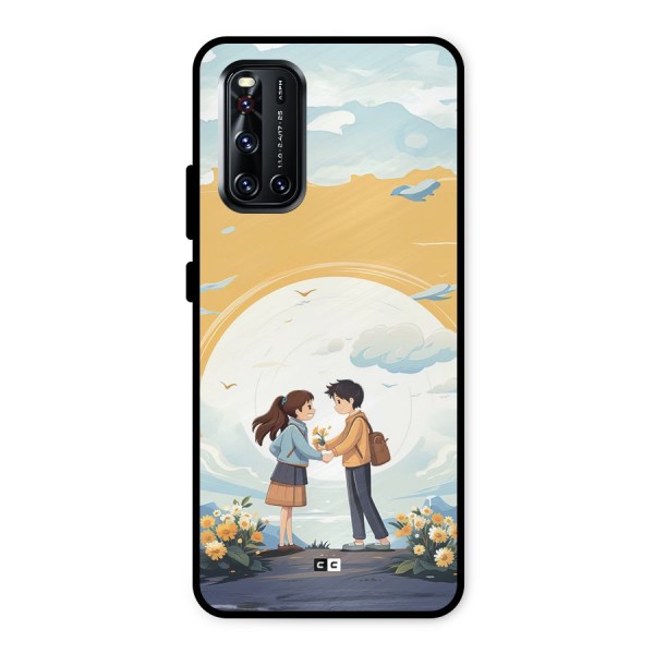 Teenage Anime Couple Metal Back Case for Vivo V19