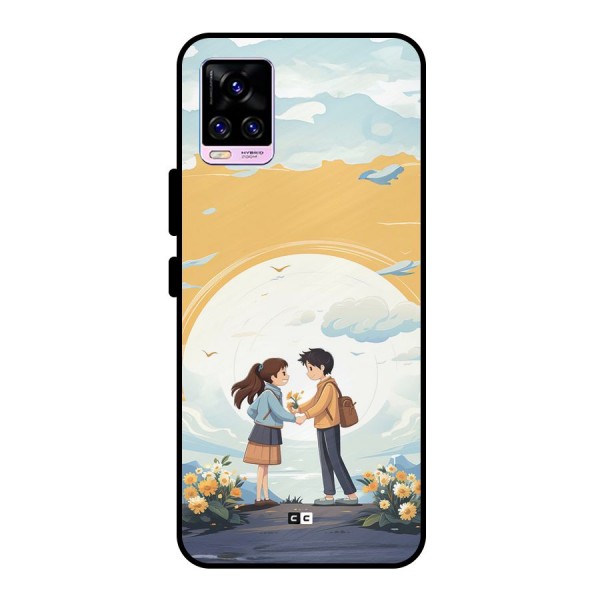 Teenage Anime Couple Metal Back Case for Vivo V20 Pro