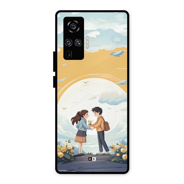 Teenage Anime Couple Metal Back Case for Vivo X50 Pro