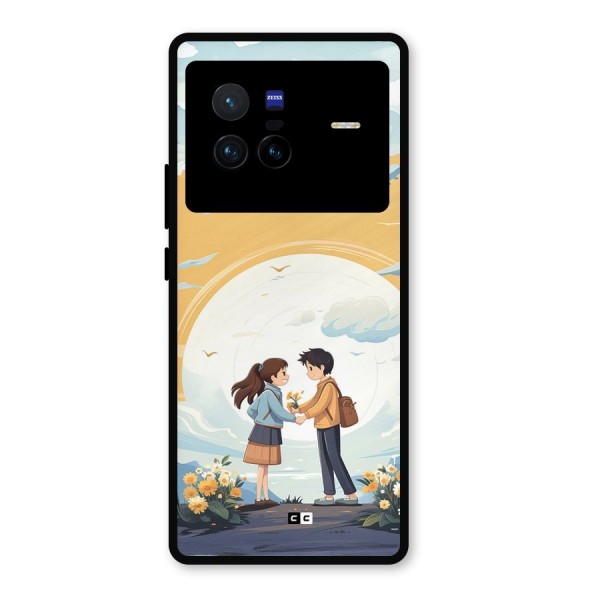 Teenage Anime Couple Metal Back Case for Vivo X80