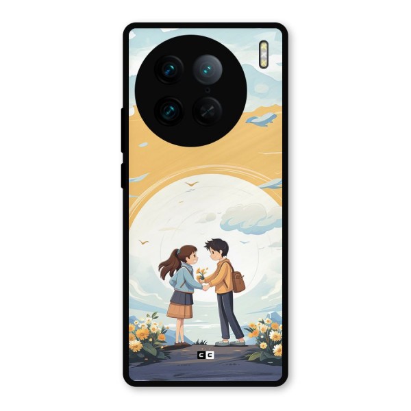 Teenage Anime Couple Metal Back Case for Vivo X90 Pro