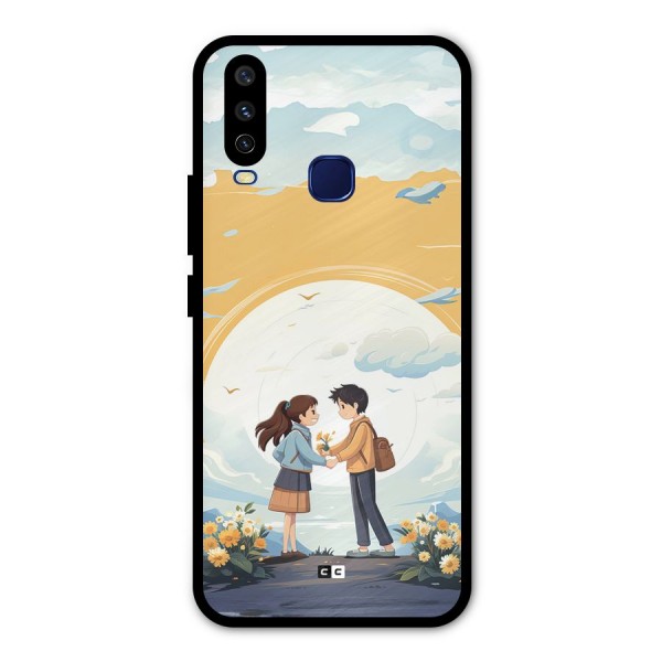 Teenage Anime Couple Metal Back Case for Vivo Y12