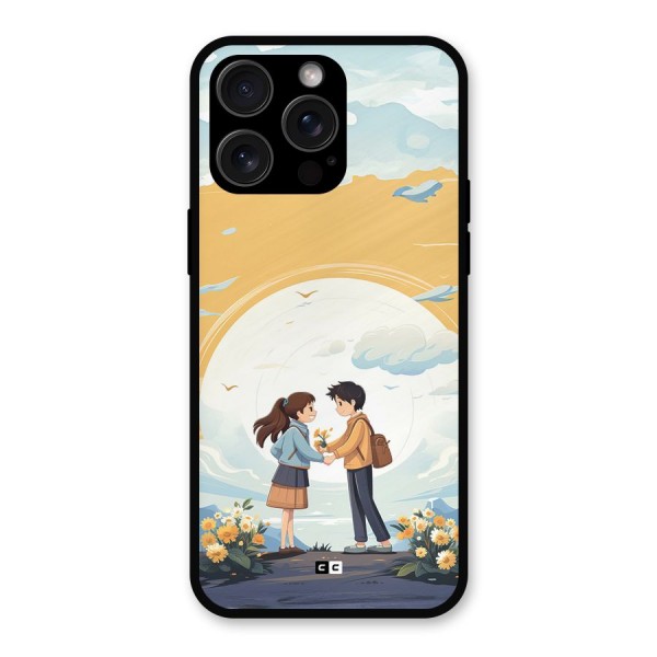 Teenage Anime Couple Metal Back Case for iPhone 15 Pro Max