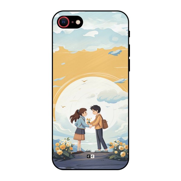 Teenage Anime Couple Metal Back Case for iPhone 7