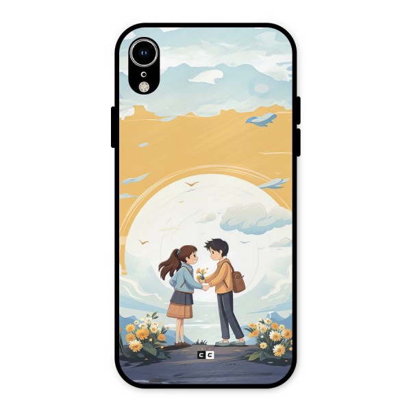 Teenage Anime Couple Metal Back Case for iPhone XR
