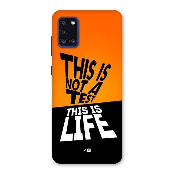 Test Life Back Case for Galaxy A31