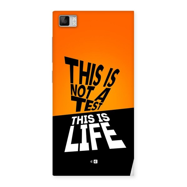 Test Life Back Case for Mi3