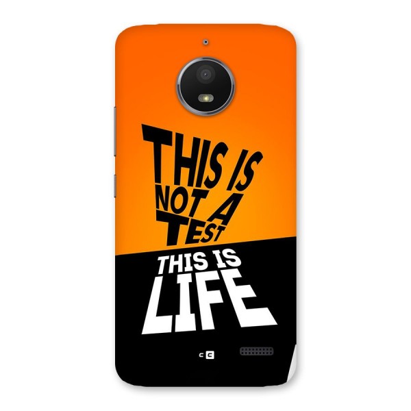 Test Life Back Case for Moto E4