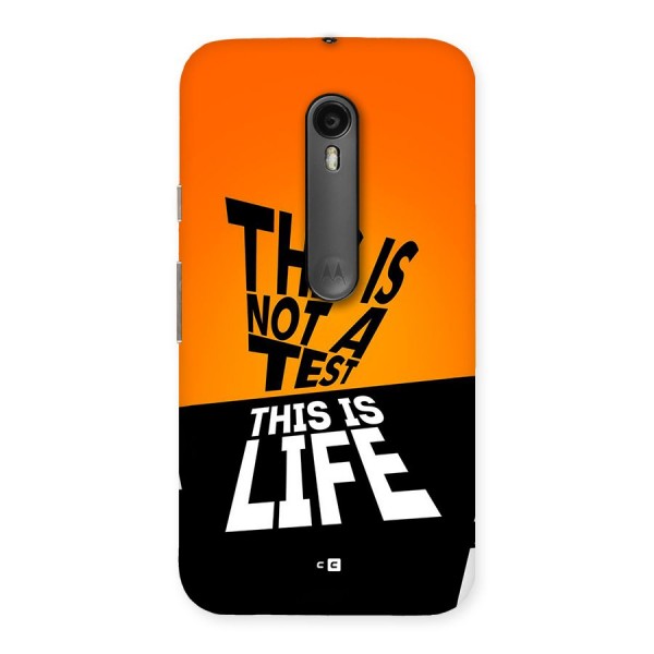 Test Life Back Case for Moto G3