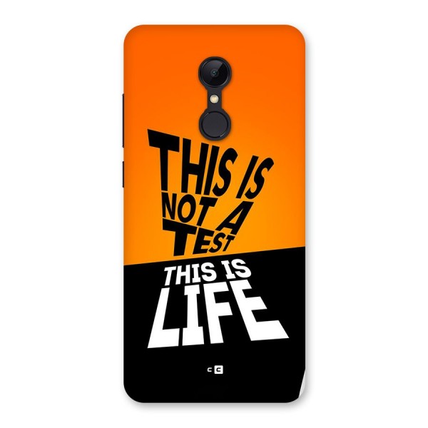 Test Life Back Case for Redmi 5