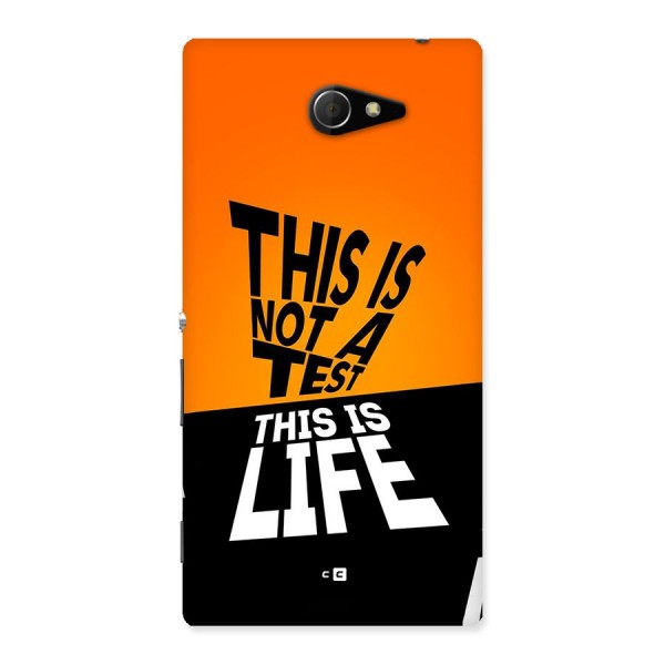 Test Life Back Case for Xperia M2